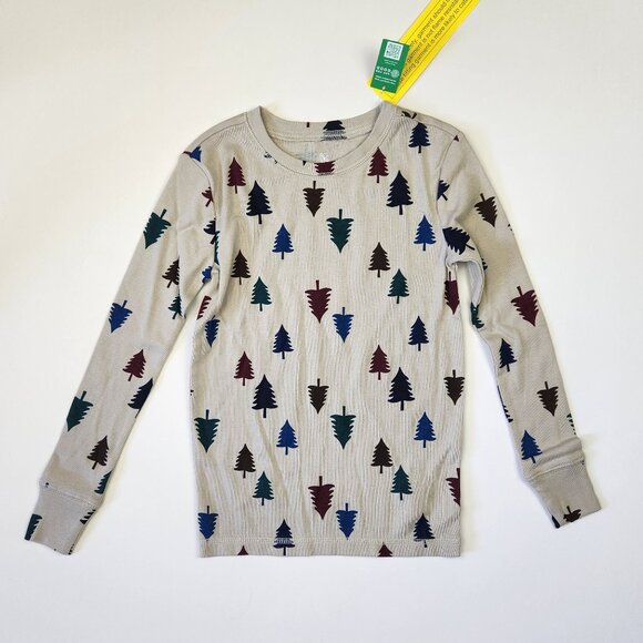 NWT Gap Kids Organic Cotton Winter Christmas Tree Print Pajama Set sz 8,12 - Picture 2 of 8
